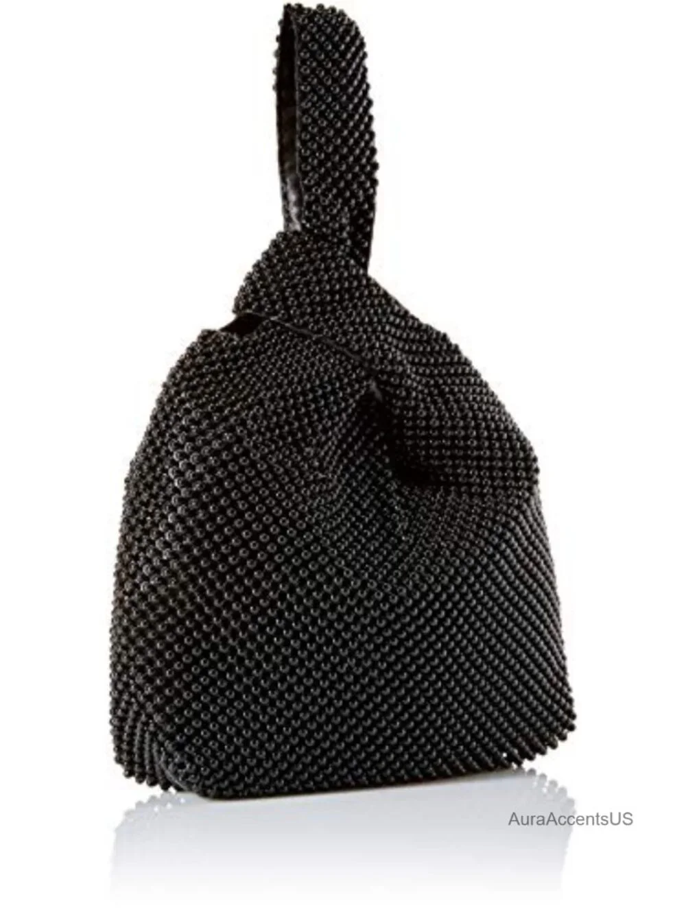 Mesh Pouch Evening Bag with Ring Handles